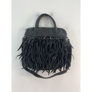 Pour La Victoire PLV Western Fringe Black Leather Hobo Bag Large Purse for Women